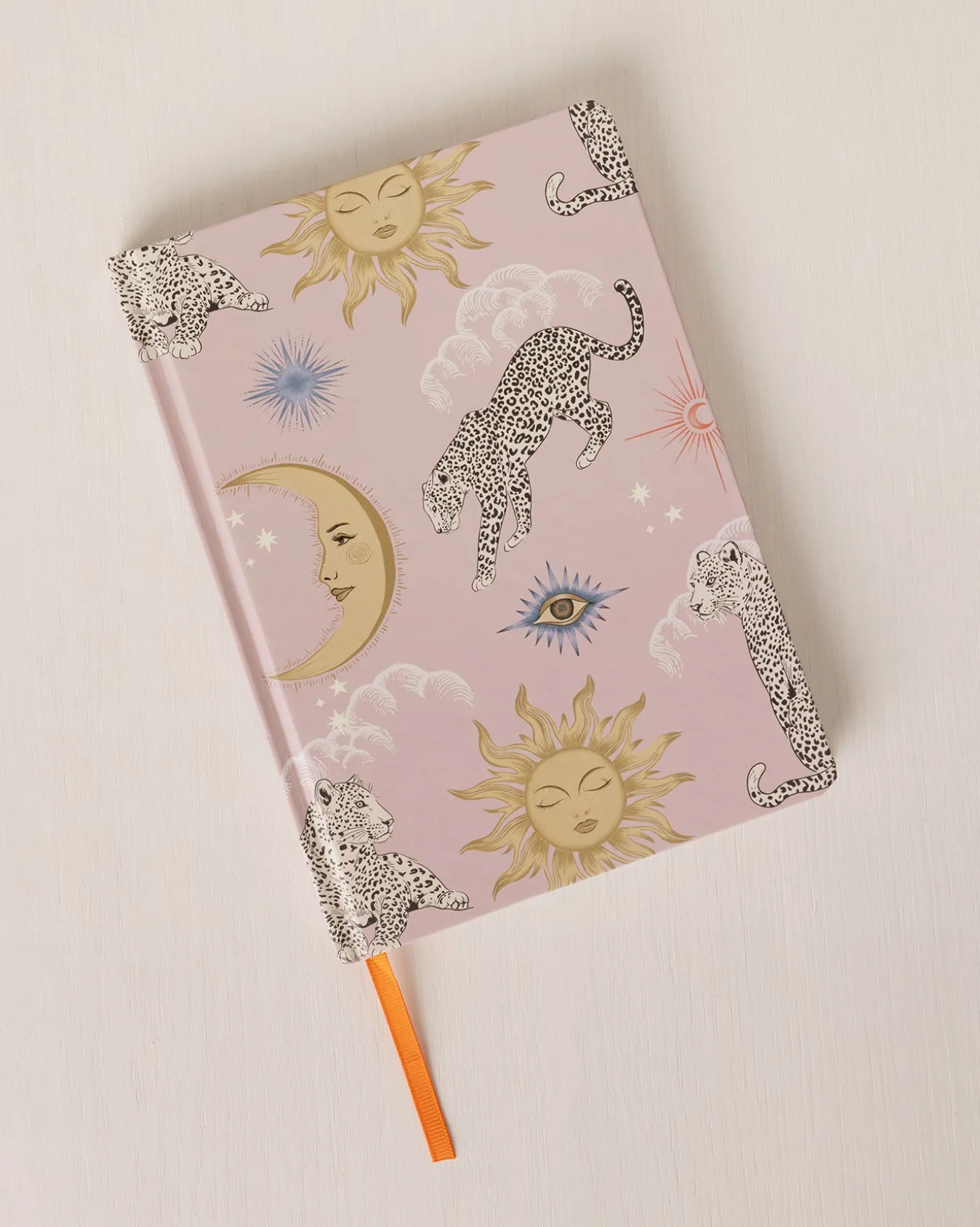 Celestial Leopard Print Hardback Lined Notebook