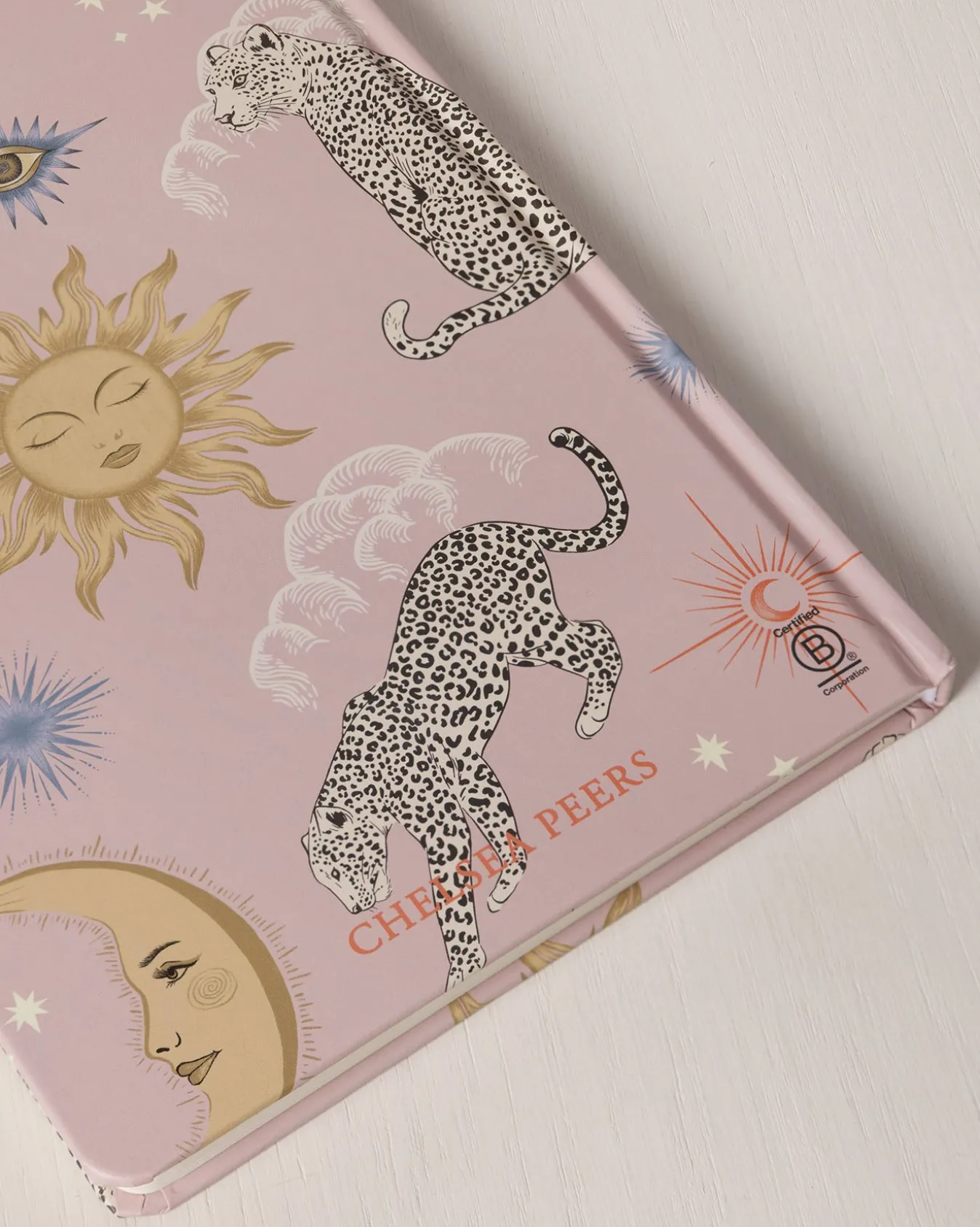 Celestial Leopard Print Hardback Lined Notebook