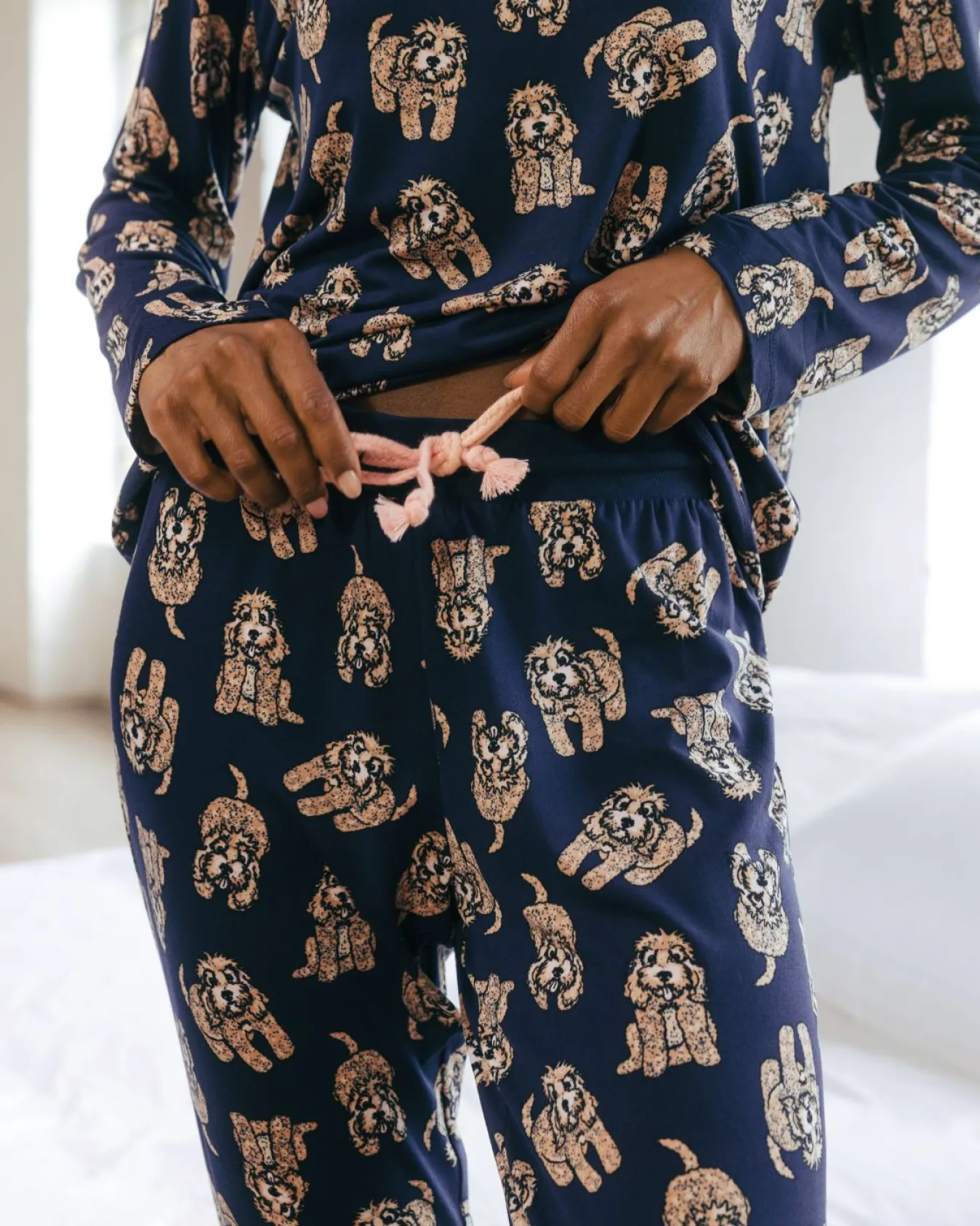Cockapoo Print Long Pajama Set