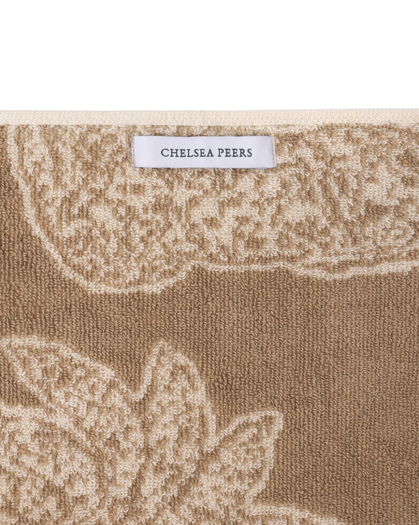 Cotton Midnight Leopard Print Towel - Taupe