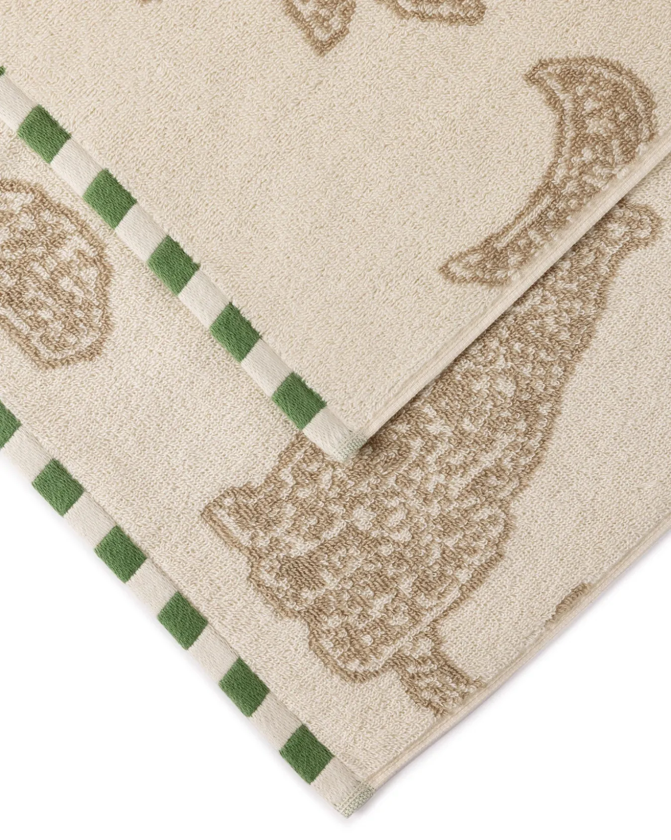 Cotton Midnight Leopard Print Towel - Taupe