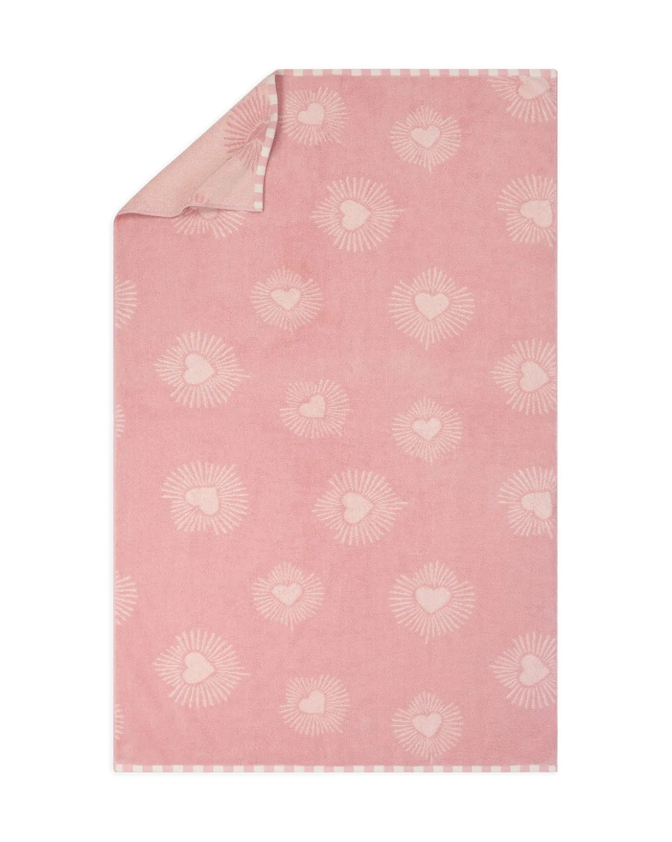 Cotton Radiant Hearts Print Towel