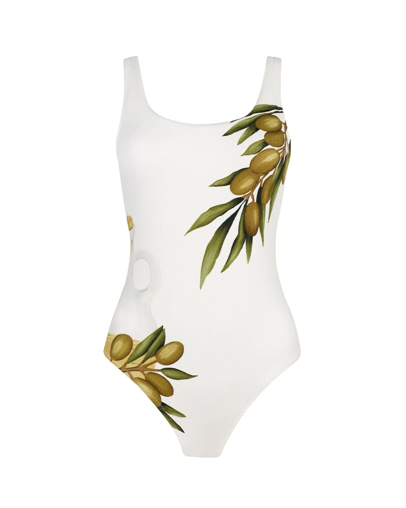 Crinkle Olive Oil Swimsuit