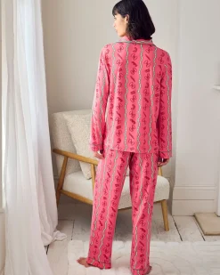 Pasta Stripe Print Long Pyjama Set
