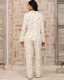 Petite Dinosaur Print Long Pyjama Set