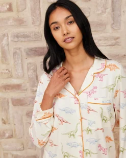 Petite Dinosaur Print Long Pyjama Set