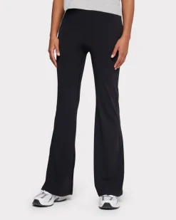 Petite Soft + Stretch High-Rise Flared Leggings - Black