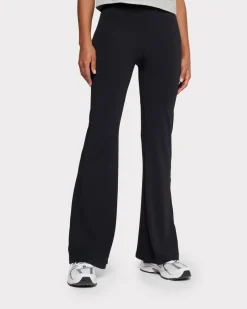 Petite Soft + Stretch High-Rise Flared Leggings - Black