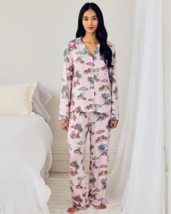 Petite TENCEL™ Modal Lounging Leopards Print Long Pyjama Set