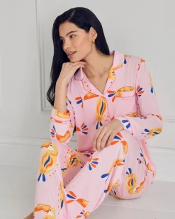 Petite TENCEL™ Modal Toucan Print Long Pyjama Set