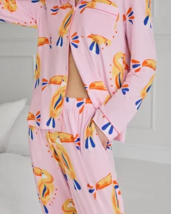 Petite TENCEL™ Modal Toucan Print Long Pyjama Set