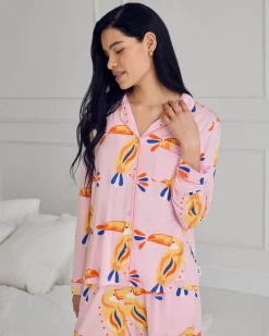 Petite TENCEL™ Modal Toucan Print Long Pyjama Set