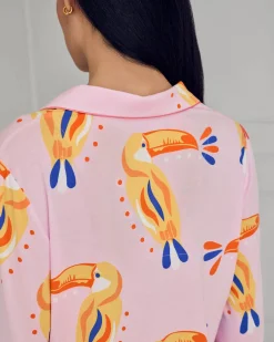 Petite TENCEL™ Modal Toucan Print Long Pyjama Set