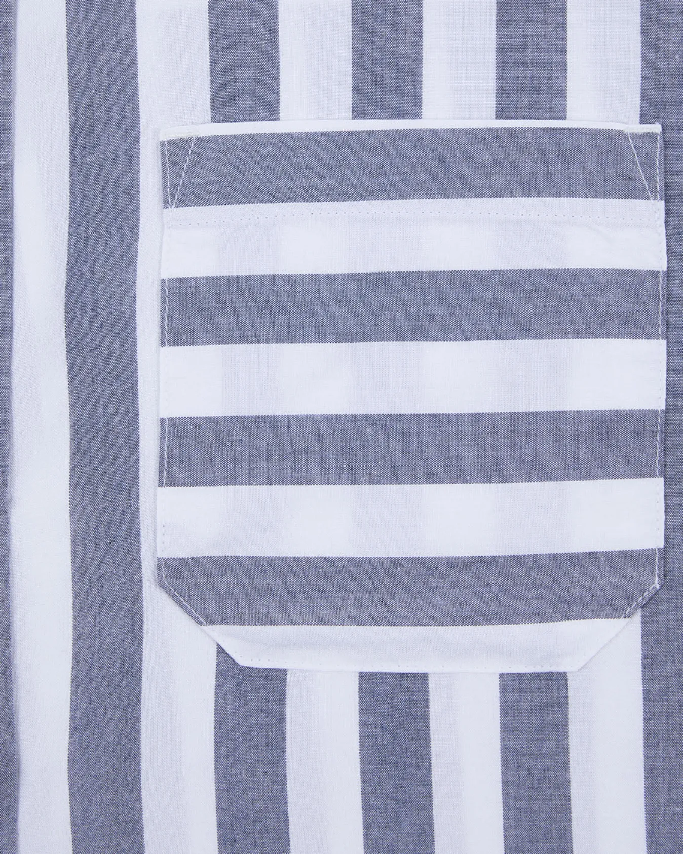 Poplin Stripe Boyfriend Shirt - Blue