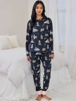 Tall Cockapoo Snooze Print Long Pyjama Set
