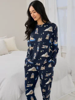 Tall Cockapoo Snooze Print Long Pyjama Set