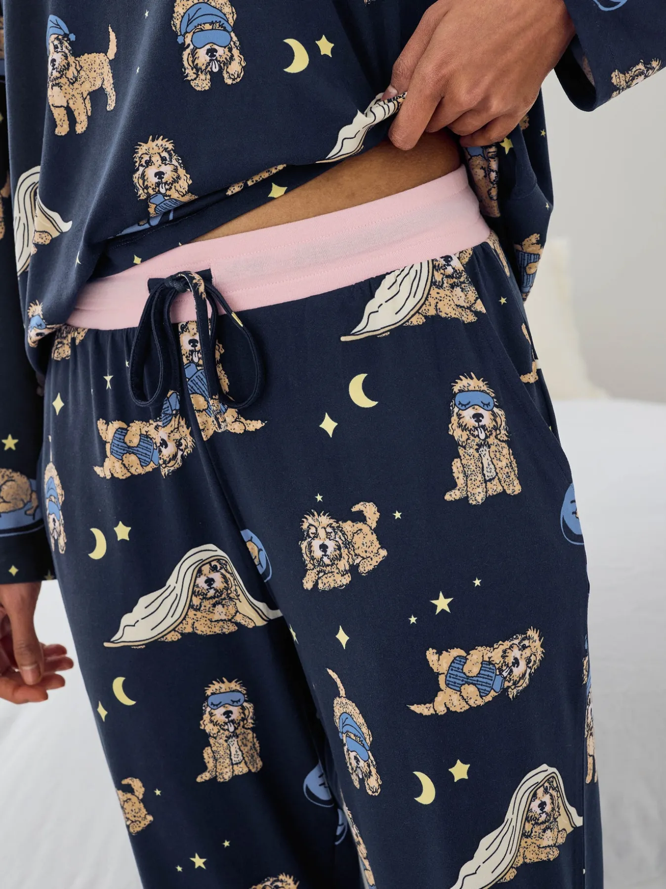 Tall Cockapoo Snooze Print Long Pyjama Set