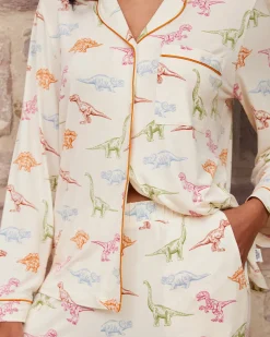 Tall Dinosaur Print Long Pyjama Set