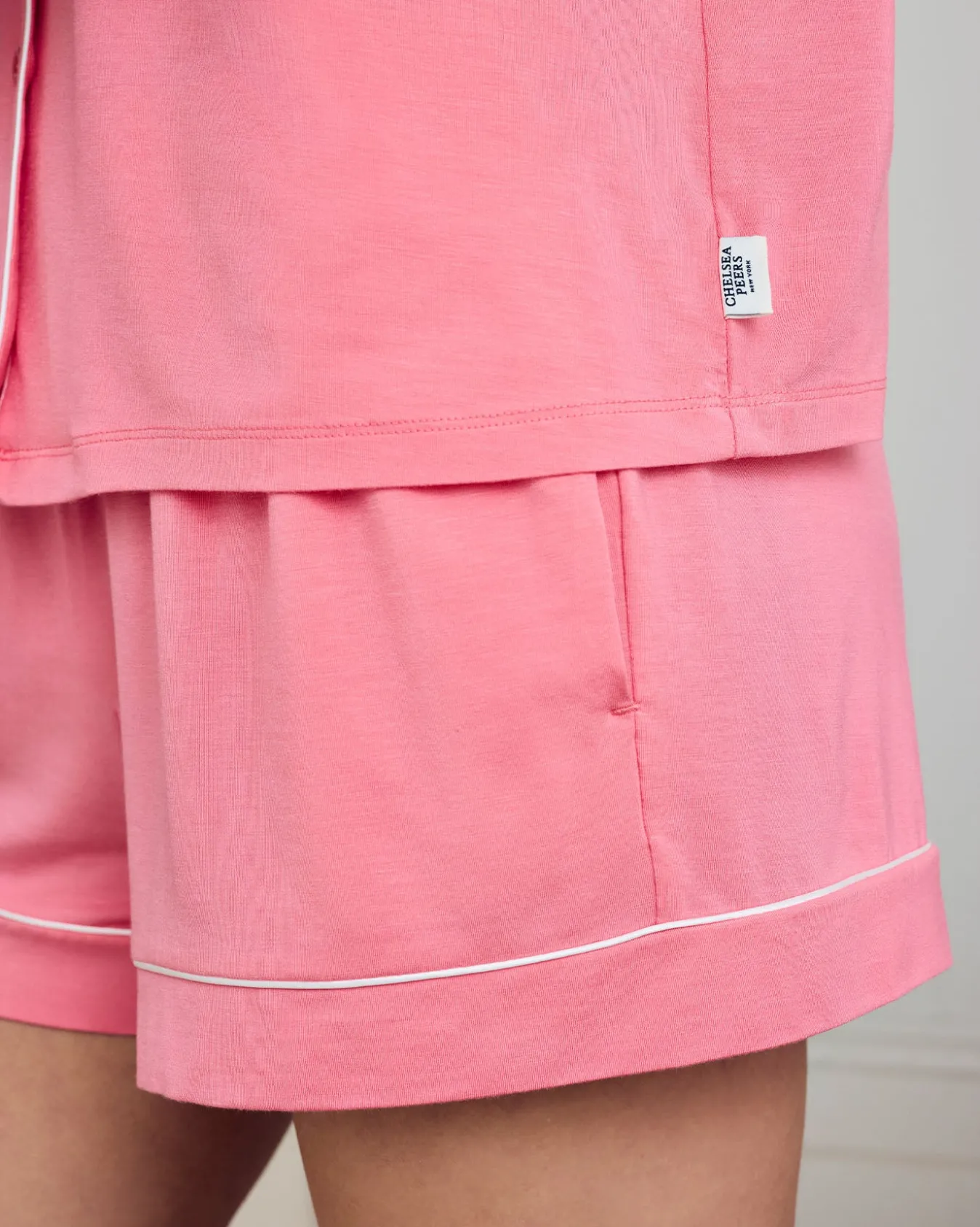 TENCEL™ Modal Button Up Short Pyjama Set - Pink