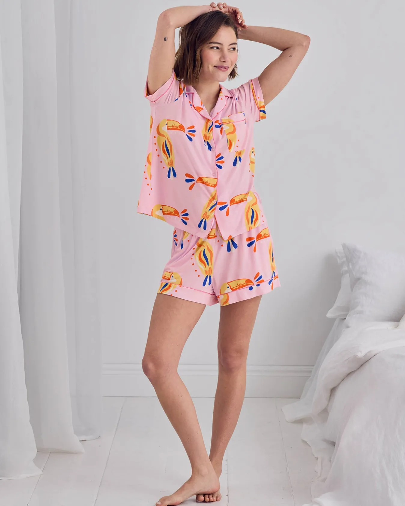 TENCEL™ Modal Toucan Print Short Pyjama Set