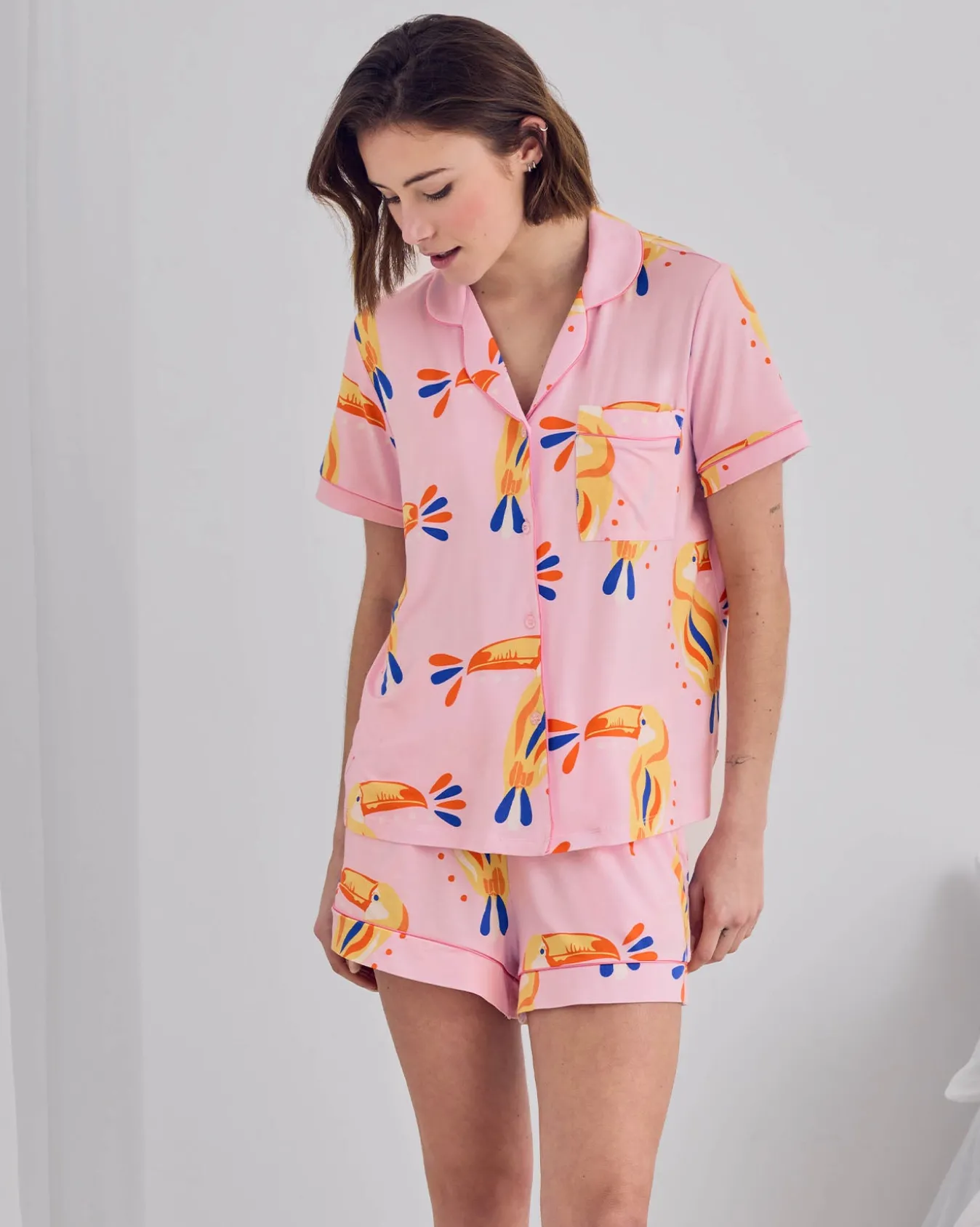 TENCEL™ Modal Toucan Print Short Pyjama Set